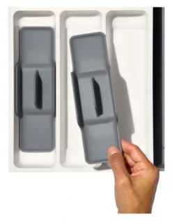 OXO Expandable Utensil Drawer Organiser In White/Grey 13 OXO Expandable Utensil Drawer Organiser In White/Grey -Kitchen Essentials Shop 934743700 5 720x928