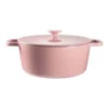 ID Pastels Cast Iron Casserole With Lid 28cm/5.9lt In Pink -Kitchen Essentials Shop 940665430 1 720x928