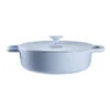 ID Pastel Cast Iron Low Casserole With Lid 28cm In Sky Blue -Kitchen Essentials Shop 940665970 1 720x928