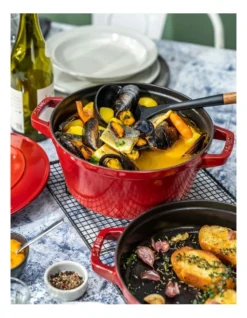 Staub Stackables 3 Piece Cocotte Braiser Pan With Lid In Cherry Red -Kitchen Essentials Shop 946585450 4 720x928