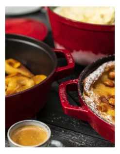 Staub Stackables 3 Piece Cocotte Braiser Pan With Lid In Cherry Red -Kitchen Essentials Shop 946585450 5 720x928