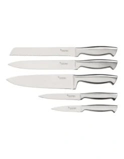 Knife Block 6 Piece In Black/Acacia 8 Knife Block 6 Piece In Black/Acacia -Kitchen Essentials Shop 950085010 3 720x928