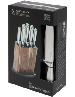 Knife Block 6 Piece In Black/Acacia 9 Knife Block 6 Piece In Black/Acacia -Kitchen Essentials Shop 950085010 4 720x928