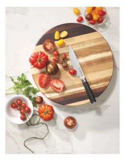 Round Chopping Board Mixed Wood 38x38x6cm In Brown -Kitchen Essentials Shop 955716040 3 720x928