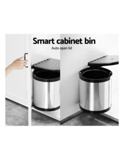 Kitchen Swing Out Pull Out Bin Stainless Steel 12L -Kitchen Essentials Shop 965849320 4 720x928