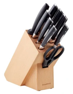 Scanpan Classic 10 Piece Knife Block Set In Light Brown