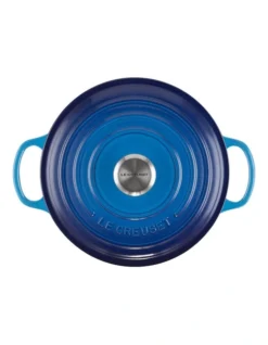 Le Creuset Signature Round Casserole 24cm/ 4.2Lt In Azure Blue -Kitchen Essentials Shop 968243320 4 720x928