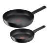 Tefal Hard Titanium Pro Induction Twin Frypan Pack 22/28cm